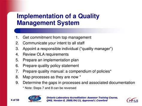 implementation of quality management system ppt|Quality management systems (QMS) .